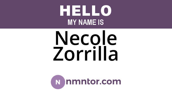 Necole Zorrilla