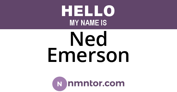 Ned Emerson