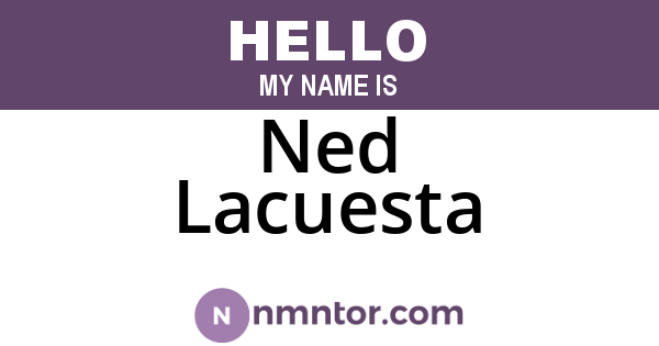 Ned Lacuesta