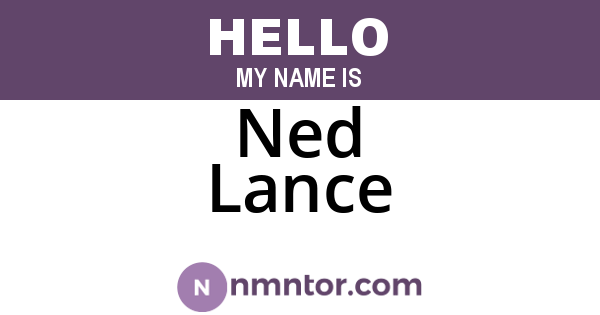 Ned Lance