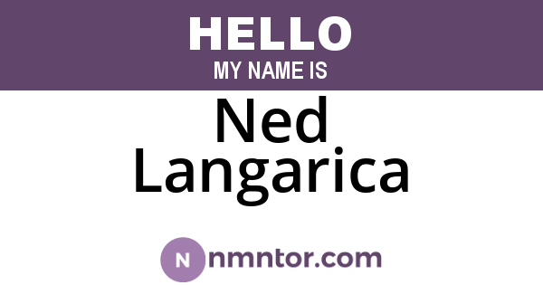 Ned Langarica
