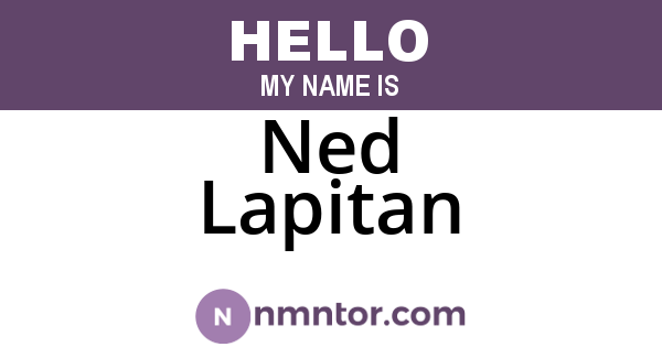 Ned Lapitan