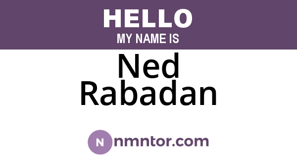 Ned Rabadan