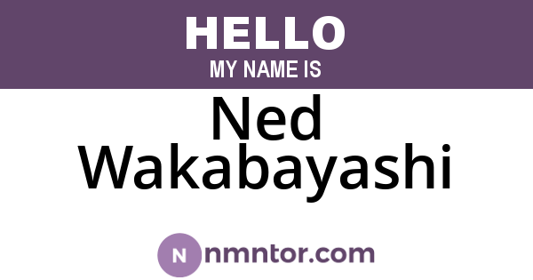 Ned Wakabayashi