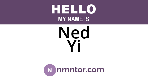 Ned Yi
