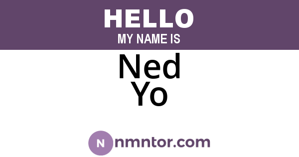Ned Yo