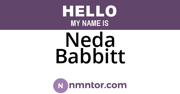 Neda Babbitt