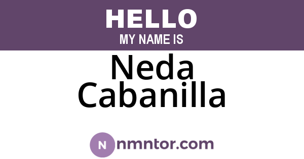 Neda Cabanilla