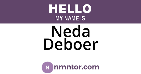 Neda Deboer
