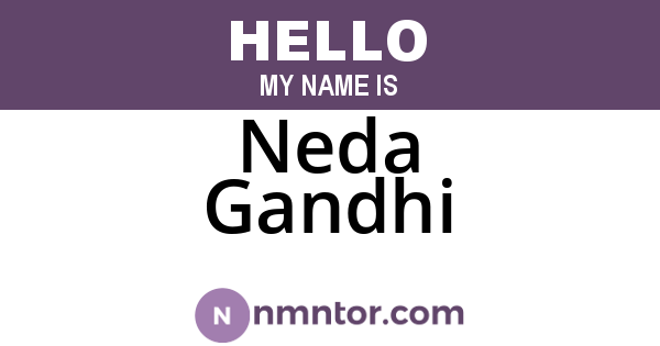 Neda Gandhi