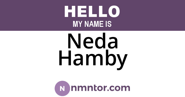 Neda Hamby