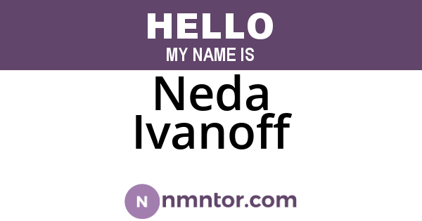 Neda Ivanoff