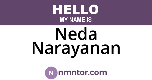 Neda Narayanan