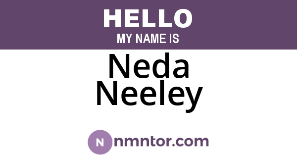 Neda Neeley