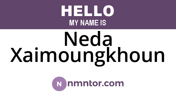 Neda Xaimoungkhoun
