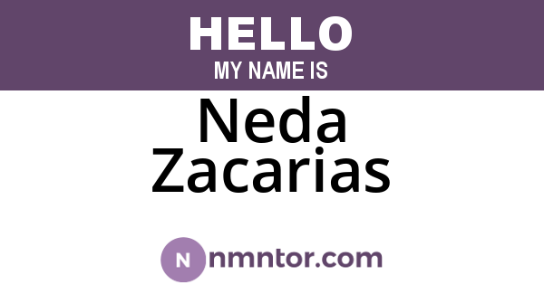Neda Zacarias