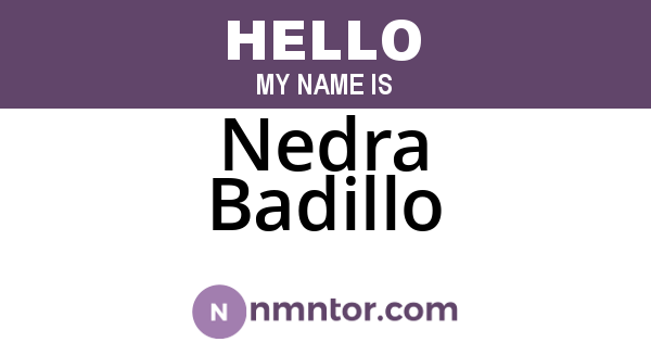 Nedra Badillo