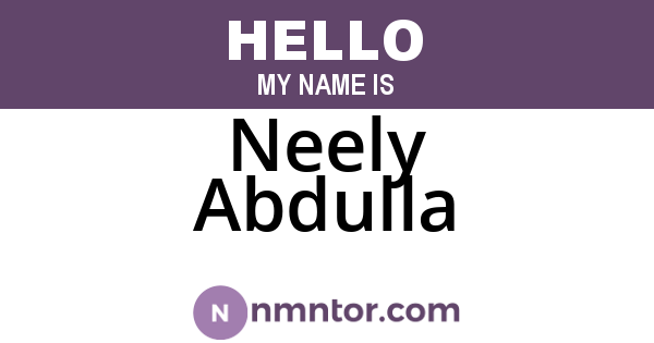 Neely Abdulla
