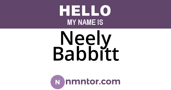 Neely Babbitt