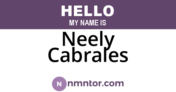 Neely Cabrales