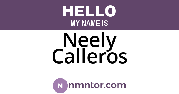 Neely Calleros