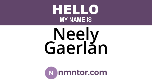Neely Gaerlan