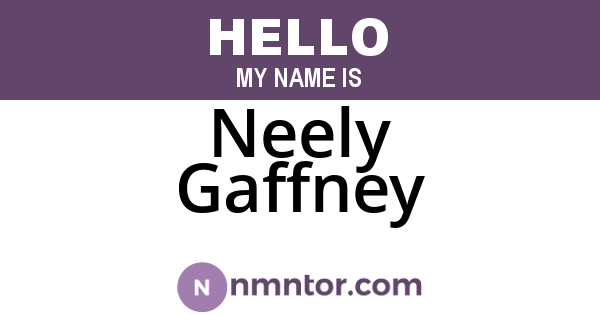 Neely Gaffney