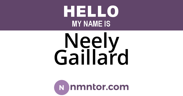 Neely Gaillard