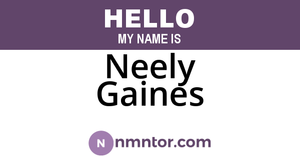 Neely Gaines