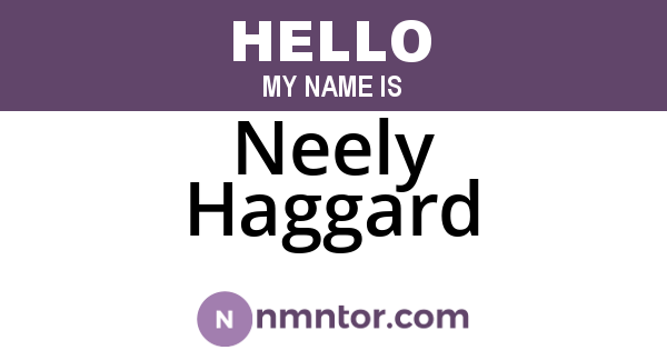 Neely Haggard