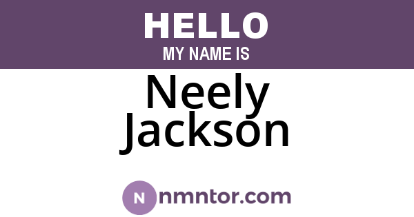 Neely Jackson