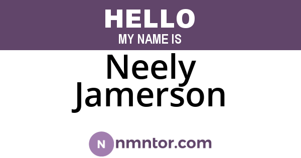 Neely Jamerson