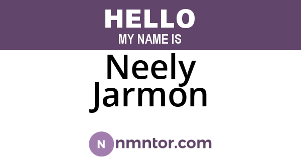 Neely Jarmon