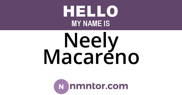 Neely Macareno