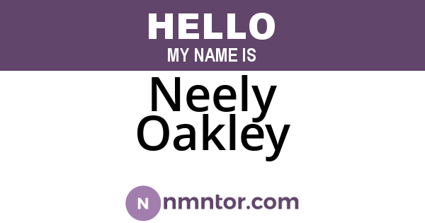 Neely Oakley