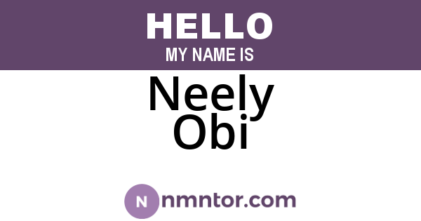 Neely Obi