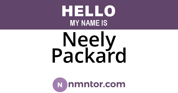 Neely Packard
