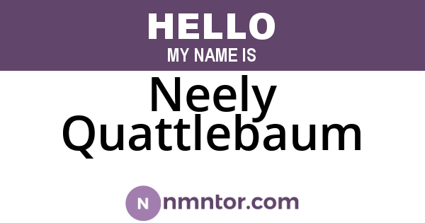 Neely Quattlebaum