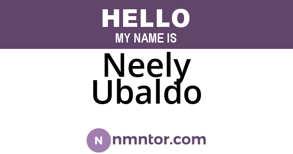 Neely Ubaldo