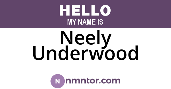 Neely Underwood