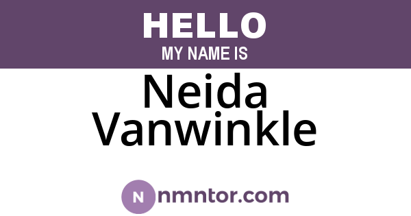Neida Vanwinkle