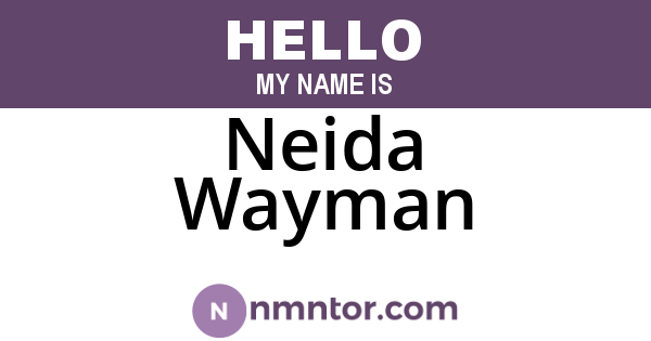 Neida Wayman