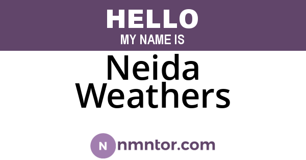 Neida Weathers