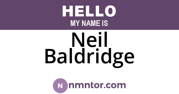 Neil Baldridge