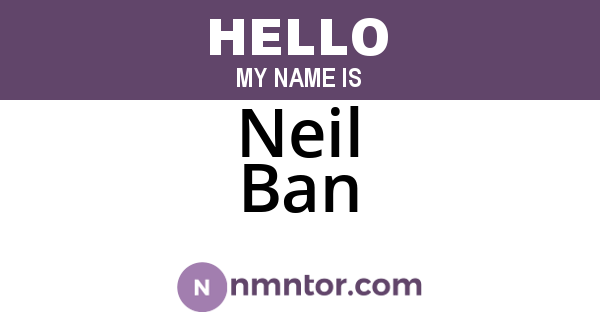 Neil Ban