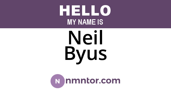 Neil Byus
