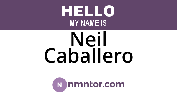 Neil Caballero