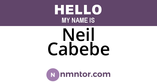 Neil Cabebe