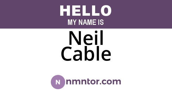 Neil Cable