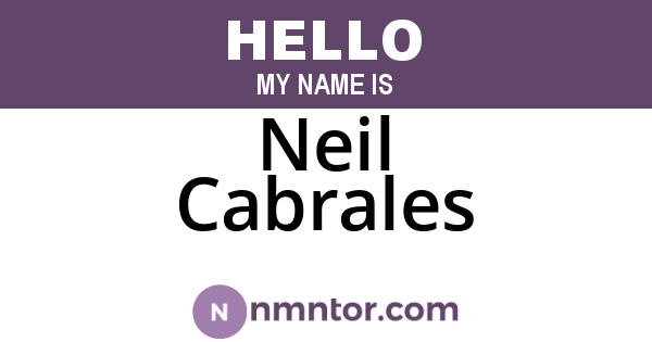 Neil Cabrales